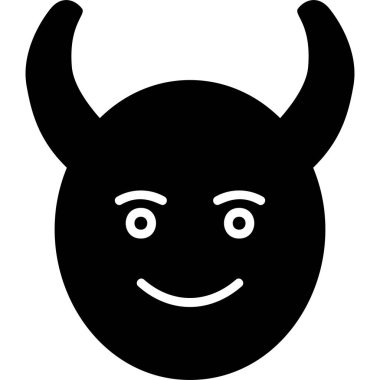 Şeytan ifade simgesi, vektör çizim