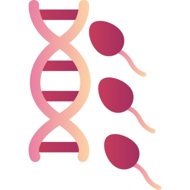 DNA molekül ikonu. Beyaz arkaplanda izole edilmiş web tasarımı için genetik bilim vektör simgelerinin karikatürü