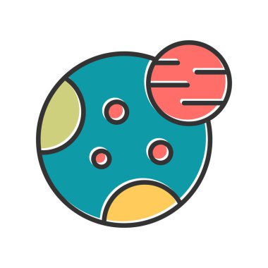 Astronomi. Web simgesi basit illüstrasyon