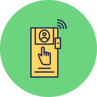 Kapı Kamera simgesi vektör illüstrasyonu