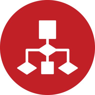 Akış çizelgesi simgesi, modern tasarım illüstrasyonu 