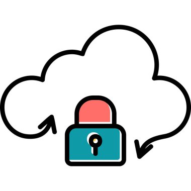 vector cloud technology icon illustration