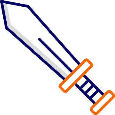 Kılıç. Web simgesi basit tasarım