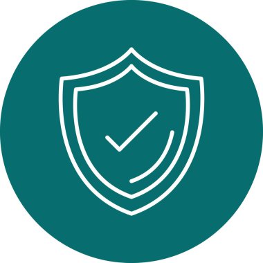 Koruma çizgisi simgesi, vektör illüstrasyonu