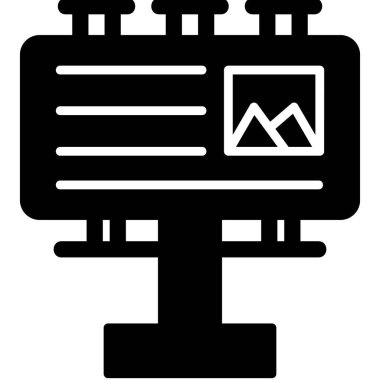 Modern Billboard simgesinin vektör illüstrasyonu