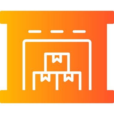 Bir depo simgesinin vektör illüstrasyonu