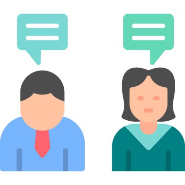 Mobil ve web siteleri için tartışma web simgesi.