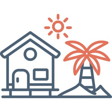 Ev. Web simgesi basit illüstrasyon 