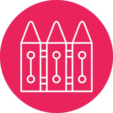 Basit bir çit simgesinin vektör çizimi