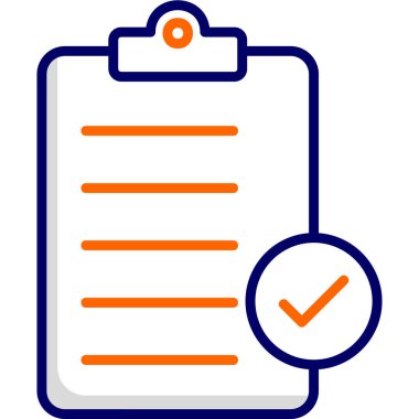 Kontrol listesi. Web simgesi basit illüstrasyon