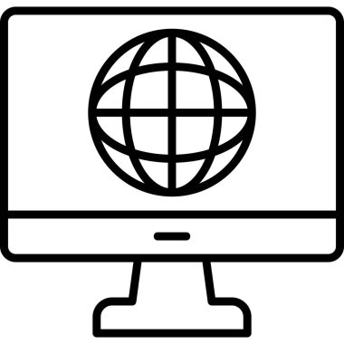 Genel çevrimiçi modern simge vektör illüstrasyonu