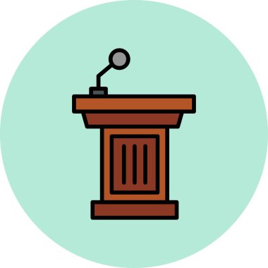 Modern ofis simgesinin vektör illüstrasyonu