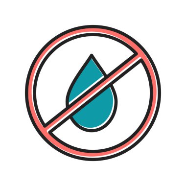 No Water web icon, vector illustration