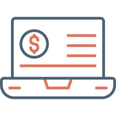 Online ödeme. Web simgesi