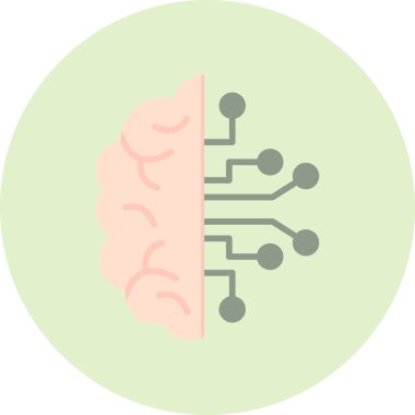  Beyin ikonu. Basit resimleme