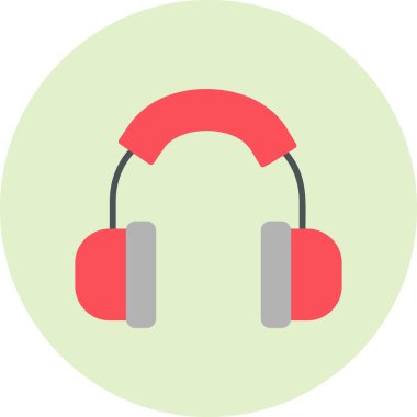 Kulaklık. Web simgesi basit illüstrasyon