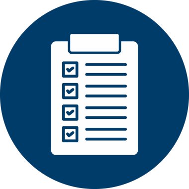 Kontrol listeli pano. Web simgesi basit illüstrasyon