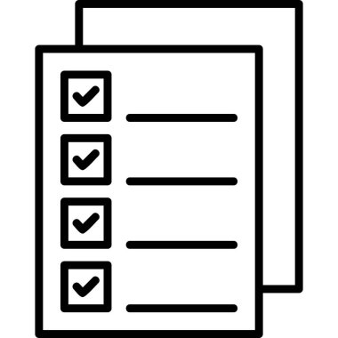 Checklist icon, vector illustration simple design