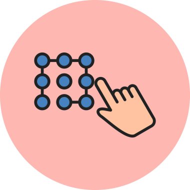 Erişim Kodu simgesinin vektör illüstrasyonu