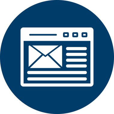 E-posta. Web simgesi basit illüstrasyon 