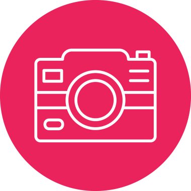 Fotoğraf Kamerası Simgesi. Vektör İllüstrasyonu