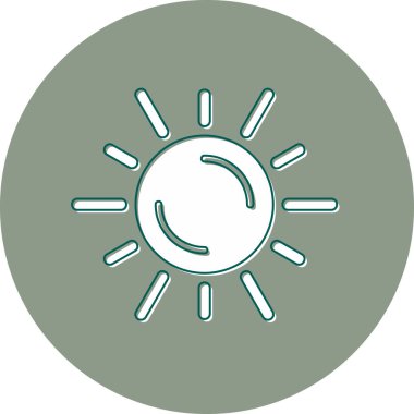 Güneş simgesinin vektör illüstrasyonu 