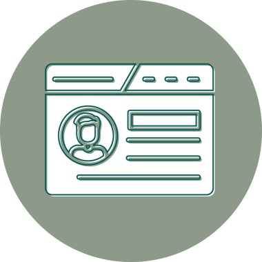 Profil simgesi vektör illüstrasyonu