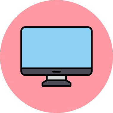 Bilgisayar. Web simgesi basit illüstrasyon 