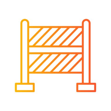 Bariyer simgesinin vektör illüstrasyonu