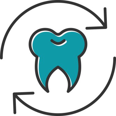 Diş bakımı. vektör illüstrasyon simgesi 