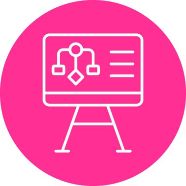 Proje şeması modern simge, vektör illüstrasyonu