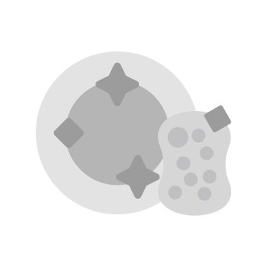 Kişisel ve ticari kullanım için Tabak Süngeri illüstrasyon simgesi.