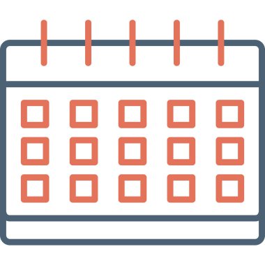 Takvim simgesi, vektör illüstrasyonu basit tasarım