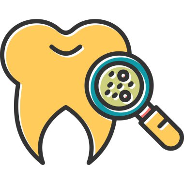 Bakteri simgesi, vektör illüstrasyonu basit tasarım