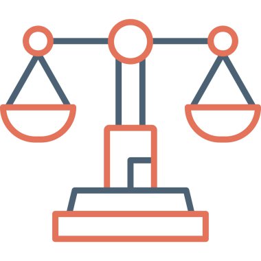 Denge kavramı. Ölçeklendirme web simgesi basit resimleme