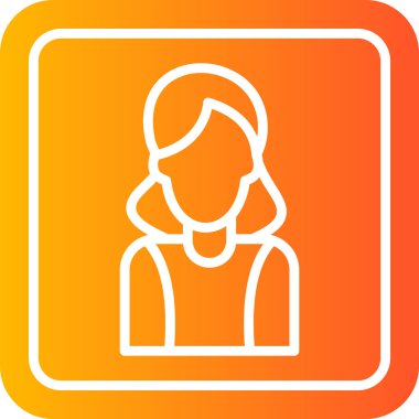 Portre simgesi vektör illüstrasyonu