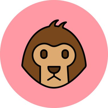 Maymun Ağı simgesi basit illüstrasyon