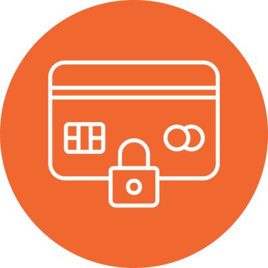 Güvenli Ödeme web simgesi basit illüstrasyon