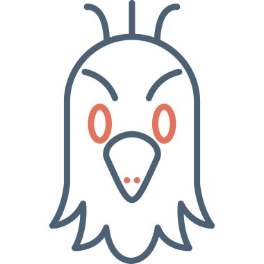 papağan simgesi vektör illüstrasyonu