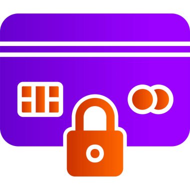 Güvenli Ödeme web simgesi basit illüstrasyon