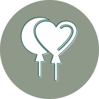 Kalp ikonu vektör illüstrasyonu