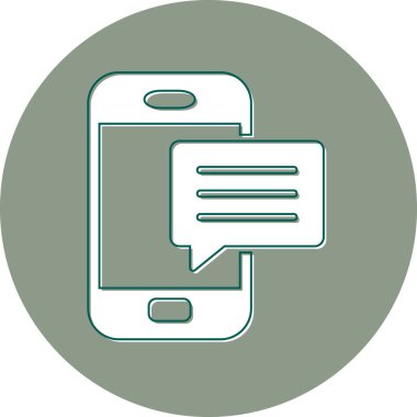 Cep telefonu simgesi, vektör illüstrasyonu