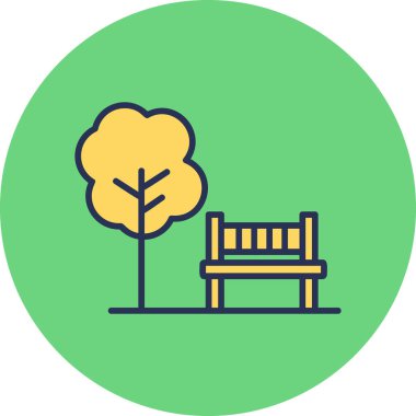 Ağaç simgesinin vektör illüstrasyonu