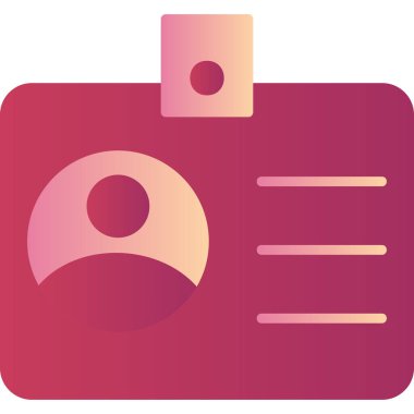 Kimlik kartı. Basit resimleme