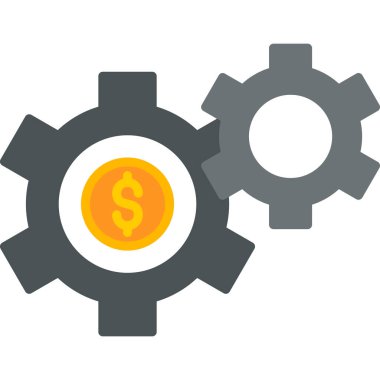 Düz tasarımda soyut para simgesi.