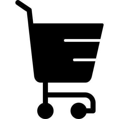 Alışveriş arabası modern simge, vektör illüstrasyonu