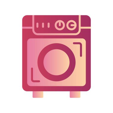 abstract washing machine, vector icon