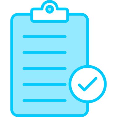 Kontrol listesi. Web simgesi basit illüstrasyon