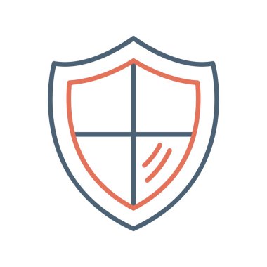 vector illustration of Protective security shield icon