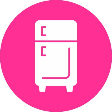 Buzdolabı. Web simgesi basit illüstrasyon 